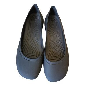 Crocs Ballet Flats Women 8 Minimalist Balletcore Lightweight Comfortable Slip On